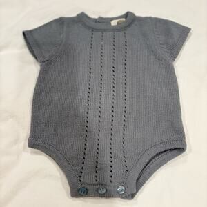 Gocco Baby Classic Gray Knit Bodysuit Newborn